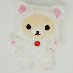 2016 Korilakkuma White Cat Prize Toy Plush Puppet - Rilakkuma Relaxing Cat Theme