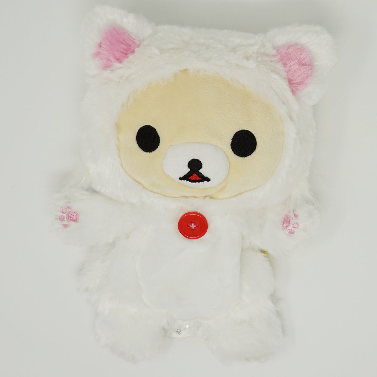 2016 Korilakkuma White Cat Prize Toy Plush Puppet - Rilakkuma Relaxing Cat Theme